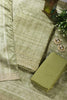 Sage Green Tussar Silk Embroidered Unstitched Suit Material