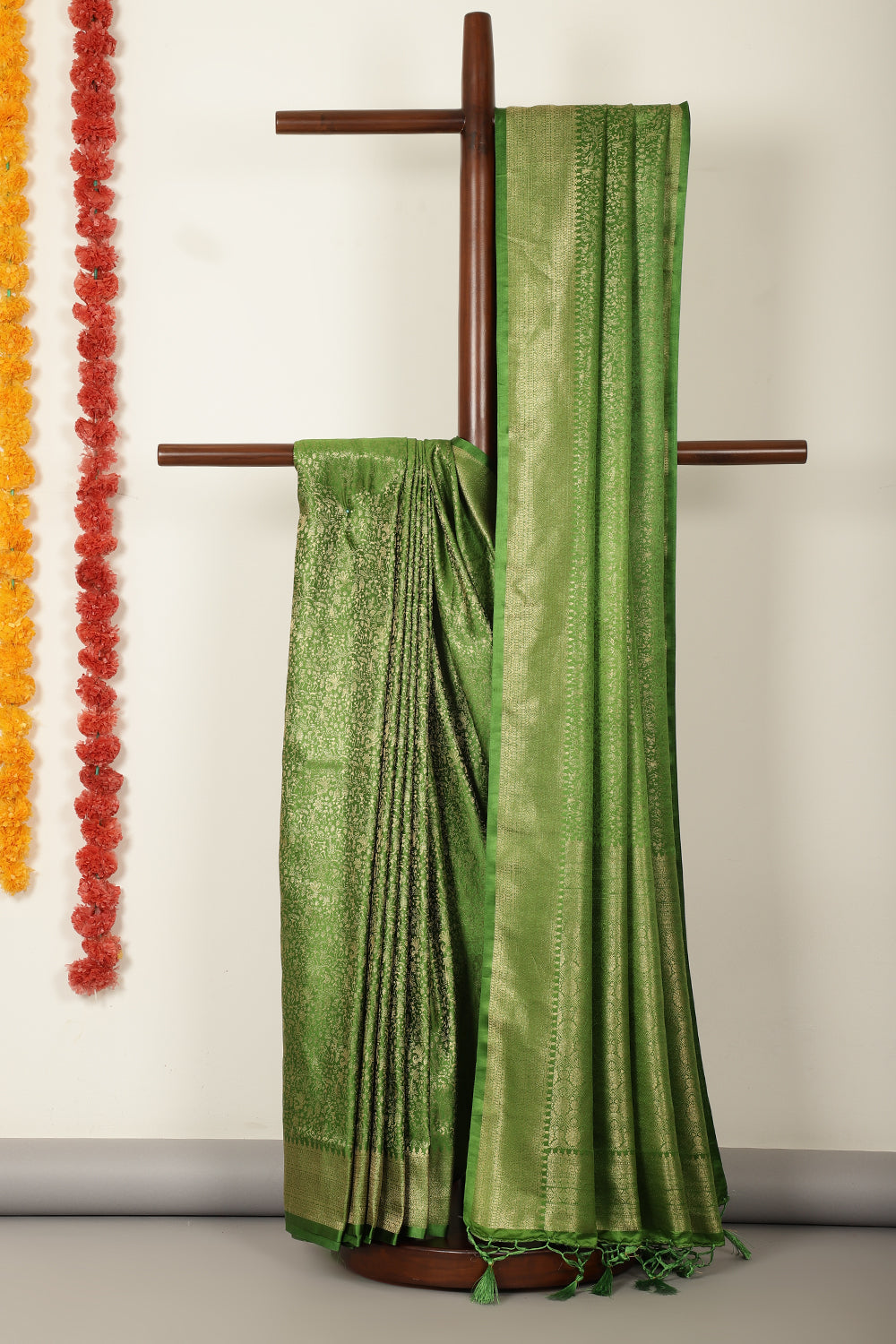 Green Zari Woven Soft Silk Saree