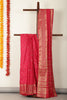 Fuchsia Pink Cotton Zari & Resham Woven Saree