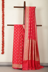 Fuchsia Pink Banarasi Woven SIlk Saree