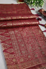 Wine Colour South Silk Heavy Woven Saree
