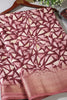 Wine Colour Printed Cotton Silk Saree