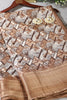 Brown Colour Cotton Silk Abstract Printed Saree