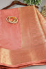 Peach Colour Silk Woven Saree