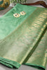 Dusty Green Colour Silk Woven Saree