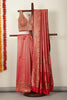Cardinal Red Soft Silk Zari and Resham woven Paithani Work Saree