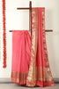 Peach Woven Cotton Silk Saree