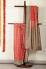 Red & Black Dual Toned Silk Floral Jal Woven Saree