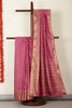 Mauve Cotton Zari & Resham Woven Saree