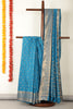Peacock Blue Cotton Zari & Resham Woven Saree