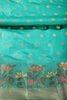 Teal Green Color Silk Resham & Zari Woven Saree