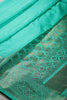 Greenish Teal Colour Silk Woven Saree