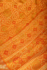 Mustard Color Chiffon Bandhani Printed Saree