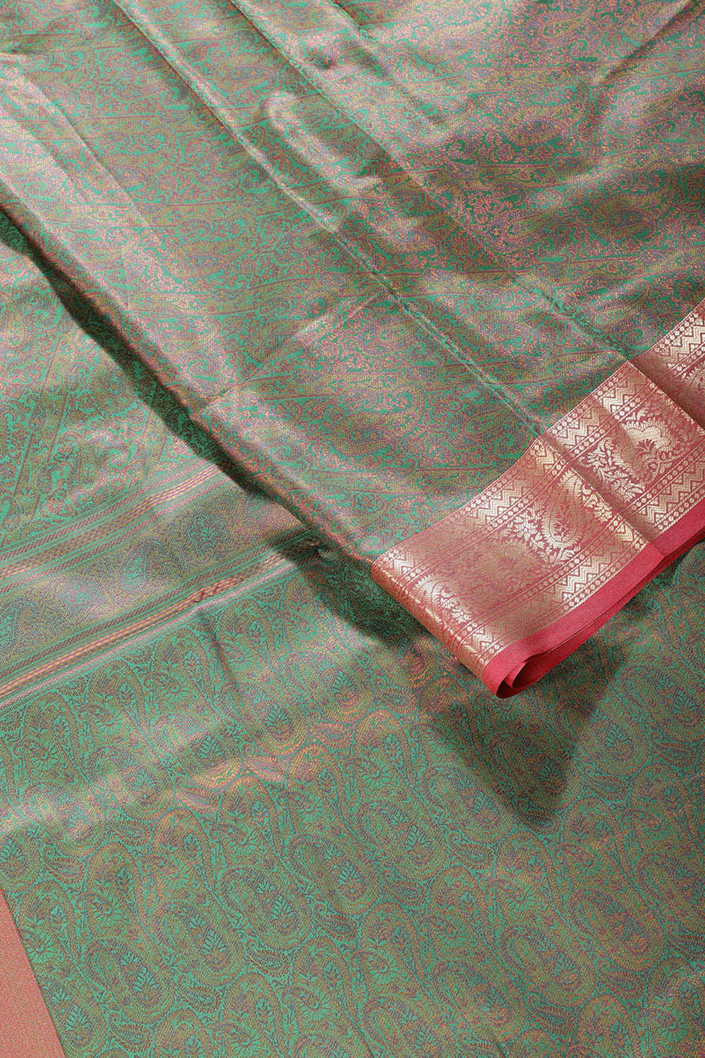 Green Cotton Silk Resham & Zari Woven Saree