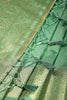 Dusty Green Colour Silk Woven Saree