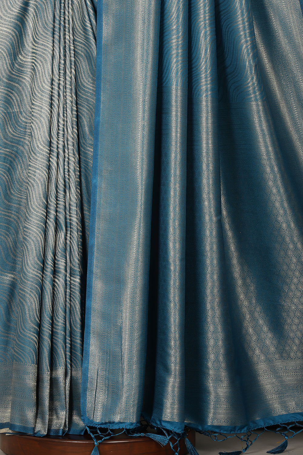 Royal Blue Zari Woven Soft Silk Saree