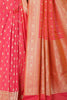 Coral Banarasi Woven SIlk Saree