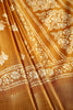 Mustard Color Cotton Silk Block Printed Saree