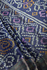 Navy Color Chiffon Bandhani Printed Saree