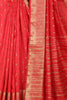 Red Cotton Zari & Resham Woven Saree