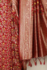 Maroon Silk Resham & Zari Woven Saree
