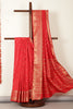 Red Cotton Zari & Resham Woven Saree
