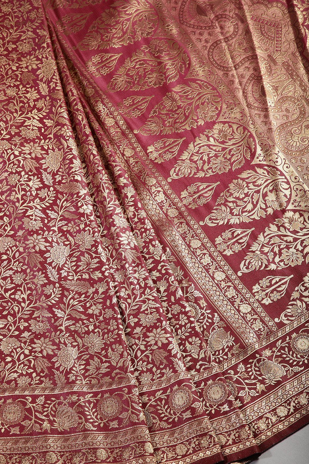 Wine Colour South Silk Heavy Woven Saree
