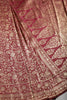 Wine Colour South Silk Heavy Woven Saree