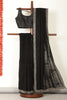 Black Georgette Resham Floral Jal Woven And Swarovski Work Saree