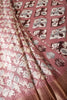 Dark Mauve Color Cotton Silk Abstract Printed Saree