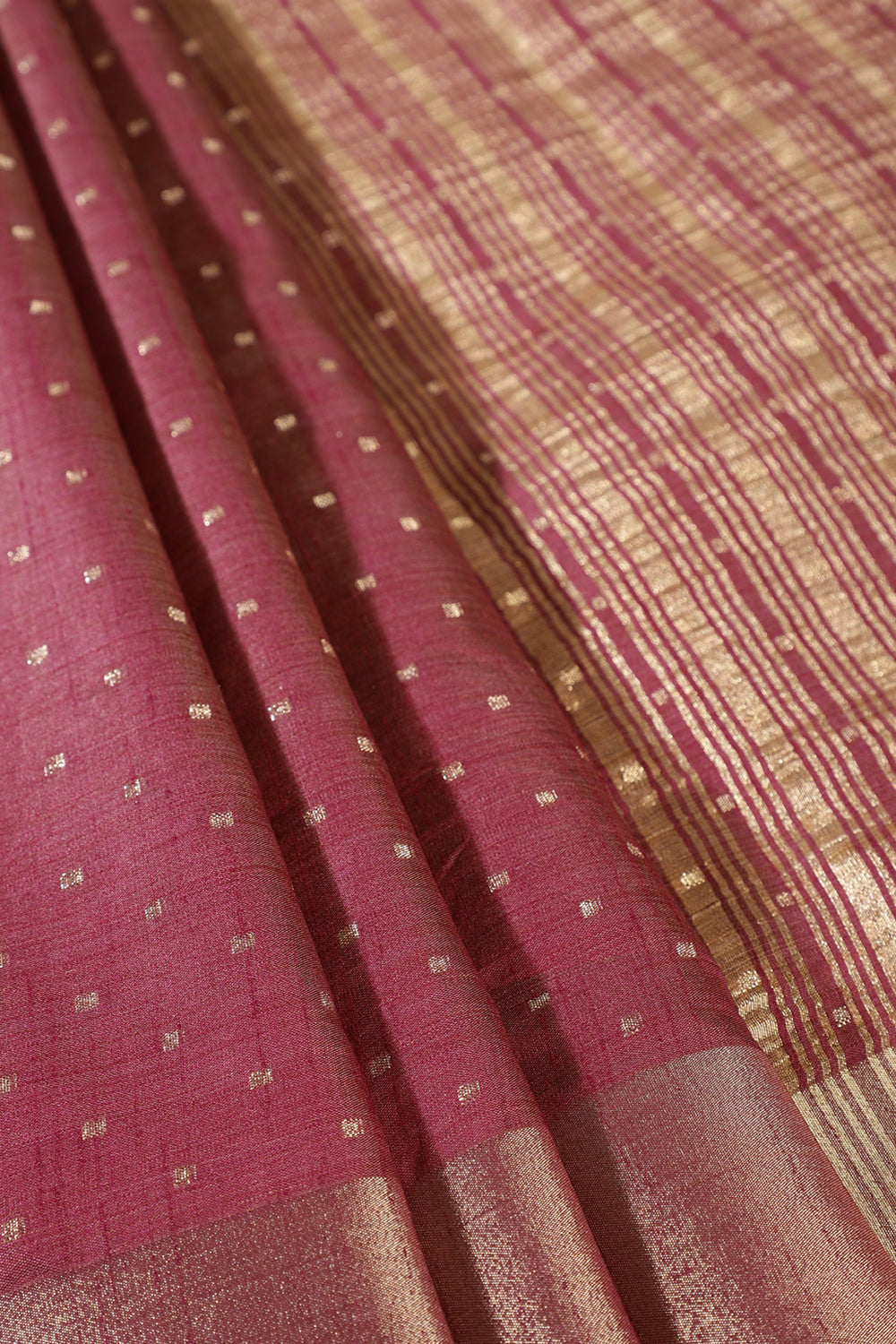 Dark Scarlet Zari Woven Silk Saree