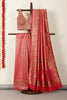 Cardinal Red Soft Silk Zari and Resham woven Paithani Work Saree