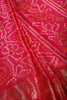 Magenta Pink Color Chiffon Bandhani Printed Saree