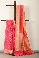 Coral Banarasi Woven SIlk Saree