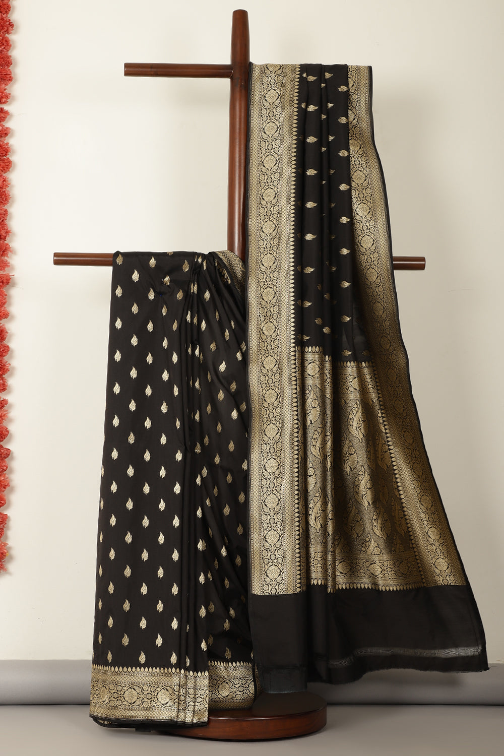Black Banarasi Woven SIlk Saree