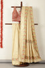 Beige Soft Silk Zari and Resham woven Paithani Work Saree