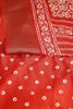 Red Color Cotton Silk Block Printed Saree