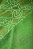 Muted Green Color Chiffon Bandhani Printed Saree