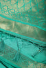 Greenish Teal Colour Silk Woven Saree