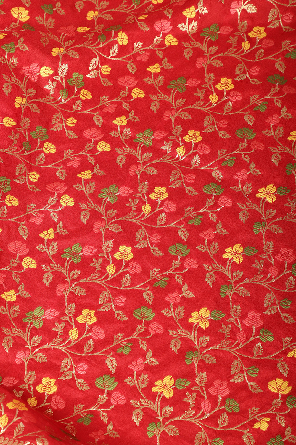 Red Silk Zari & Resham Woven Saree