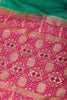 Teal & Magenta Dual Toned Tussar Silk Patola Woven Saree