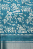 Fountain Blue Color Cotton Silk Printed Saree