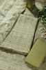 Sage Green Tussar Silk Embroidered Unstitched Suit Material