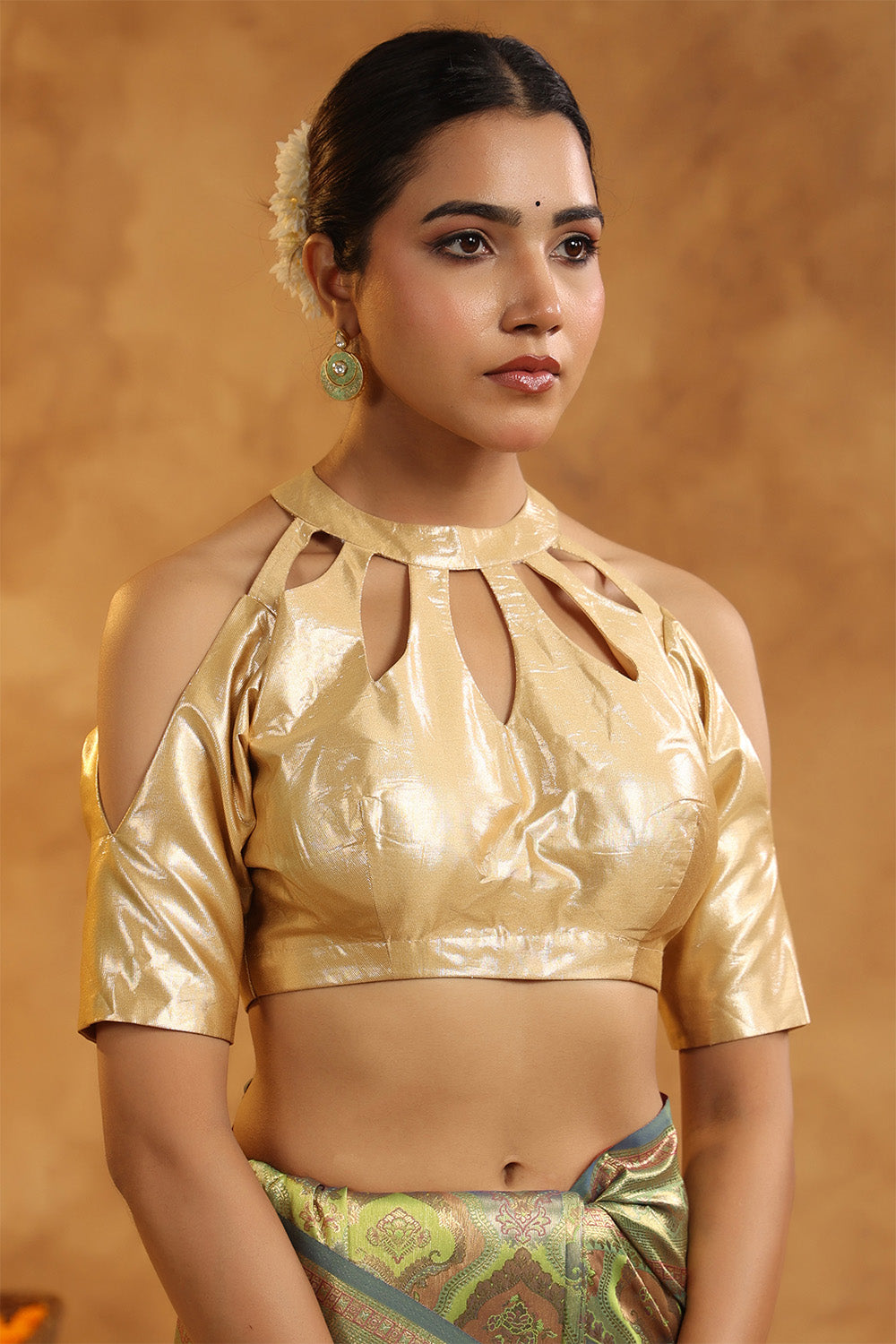 Sage Green Woven Silk Saree