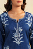 Blue Color Floral Printed Long Kurta Set