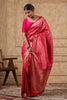 Fuschia Pink Silk Woven Saree