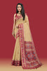 Beige Color Woven  Maheshwari Cotton Saree