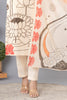 Light Peach Cotton Floral Printed Suit