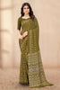 Sage Green Soft Georgette Floral Printed Saree