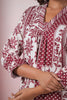 Maroon & Cream Color Cotton Printed Co_ord Set